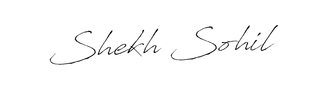 The best way (Antro_Vectra) to make a short signature is to pick only two or three words in your name. The name Shekh Sohil include a total of six letters. For converting this name. Shekh Sohil signature style 6 images and pictures png