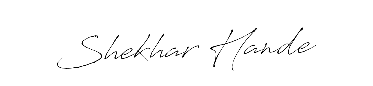 Create a beautiful signature design for name Shekhar Hande. With this signature (Antro_Vectra) fonts, you can make a handwritten signature for free. Shekhar Hande signature style 6 images and pictures png