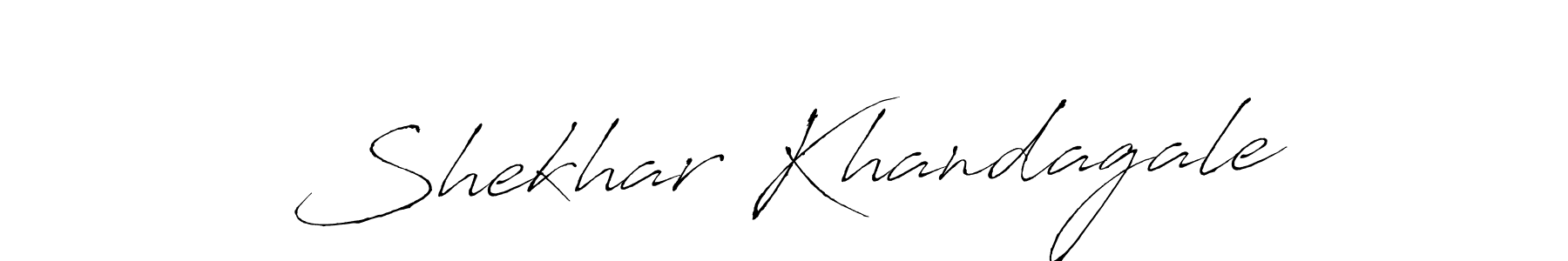 How to make Shekhar Khandagale name signature. Use Antro_Vectra style for creating short signs online. This is the latest handwritten sign. Shekhar Khandagale signature style 6 images and pictures png