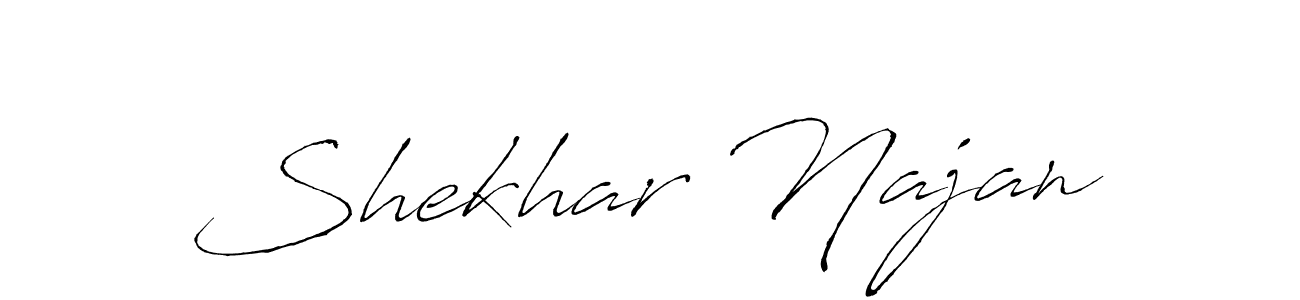 How to make Shekhar Najan name signature. Use Antro_Vectra style for creating short signs online. This is the latest handwritten sign. Shekhar Najan signature style 6 images and pictures png