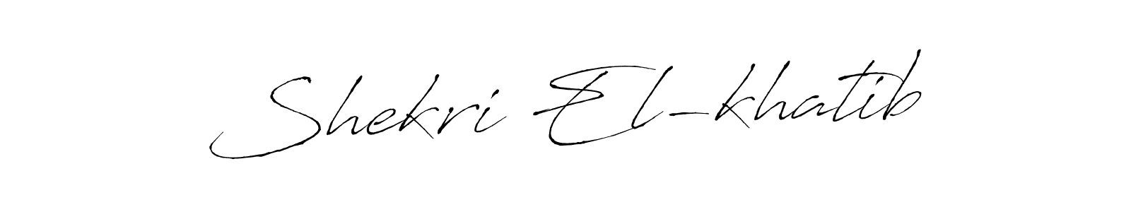 How to make Shekri El-khatib name signature. Use Antro_Vectra style for creating short signs online. This is the latest handwritten sign. Shekri El-khatib signature style 6 images and pictures png
