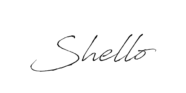 Make a beautiful signature design for name Shello. With this signature (Antro_Vectra) style, you can create a handwritten signature for free. Shello signature style 6 images and pictures png