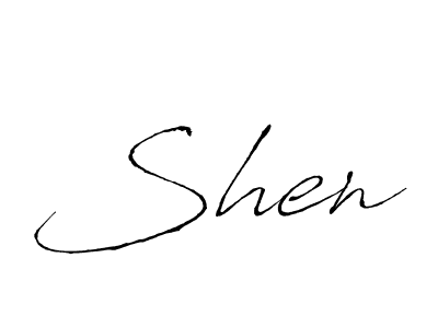 Design your own signature with our free online signature maker. With this signature software, you can create a handwritten (Antro_Vectra) signature for name Shen. Shen signature style 6 images and pictures png