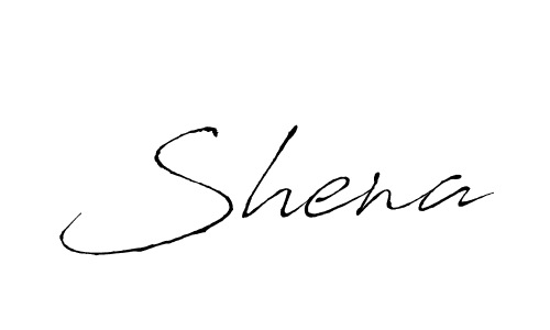 Make a beautiful signature design for name Shena. With this signature (Antro_Vectra) style, you can create a handwritten signature for free. Shena signature style 6 images and pictures png