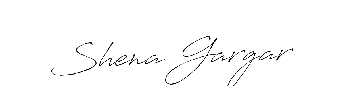 Design your own signature with our free online signature maker. With this signature software, you can create a handwritten (Antro_Vectra) signature for name Shena Gargar. Shena Gargar signature style 6 images and pictures png