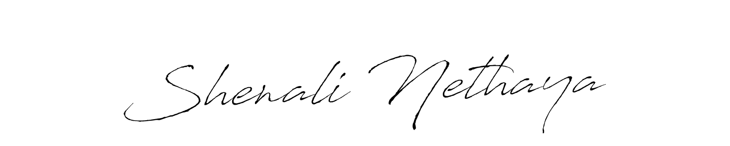 Shenali Nethaya stylish signature style. Best Handwritten Sign (Antro_Vectra) for my name. Handwritten Signature Collection Ideas for my name Shenali Nethaya. Shenali Nethaya signature style 6 images and pictures png