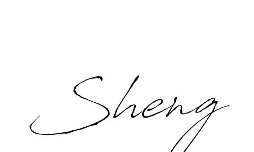 Make a beautiful signature design for name Sheng. With this signature (Antro_Vectra) style, you can create a handwritten signature for free. Sheng signature style 6 images and pictures png
