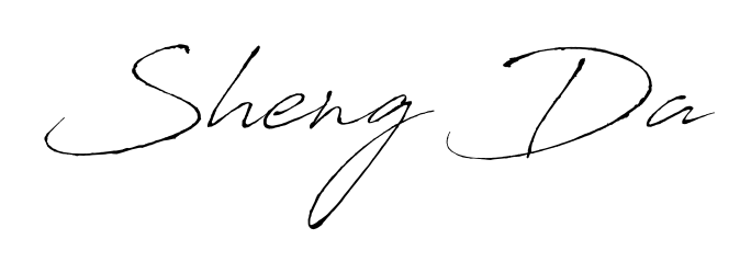 Express your personality with a custom Sheng Da signature crafted with Antro_Vectra typography. Free transparent PNG download available. Sheng Da signature style 6 images and pictures png