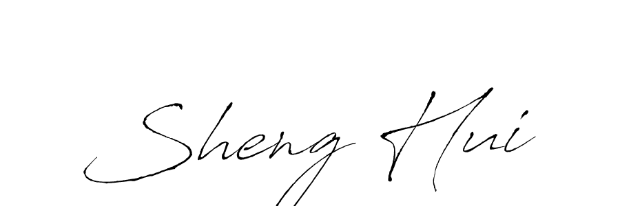 Make a beautiful signature design for name Sheng Hui. With this signature (Antro_Vectra) style, you can create a handwritten signature for free. Sheng Hui signature style 6 images and pictures png