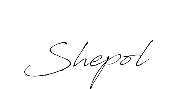 Make a beautiful signature design for name Shepol. With this signature (Antro_Vectra) style, you can create a handwritten signature for free. Shepol signature style 6 images and pictures png