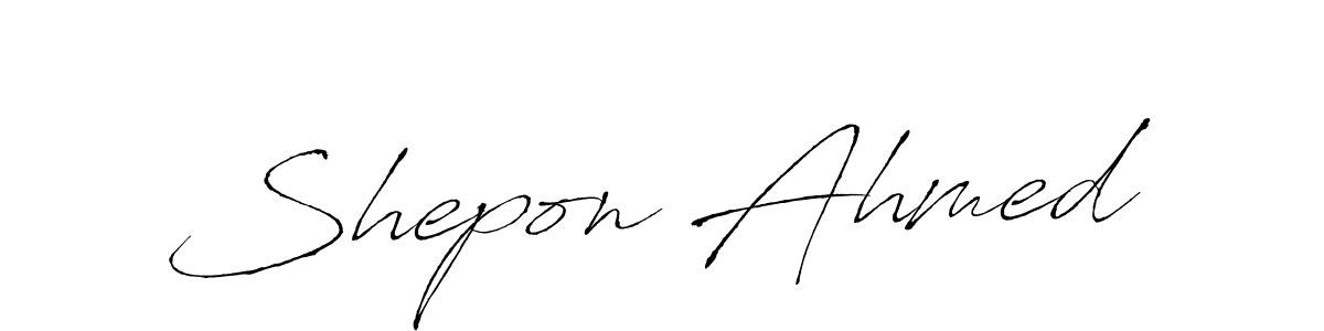 Design your own signature with our free online signature maker. With this signature software, you can create a handwritten (Antro_Vectra) signature for name Shepon Ahmed. Shepon Ahmed signature style 6 images and pictures png