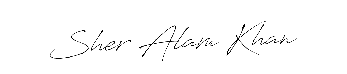 Sher Alam Khan stylish signature style. Best Handwritten Sign (Antro_Vectra) for my name. Handwritten Signature Collection Ideas for my name Sher Alam Khan. Sher Alam Khan signature style 6 images and pictures png