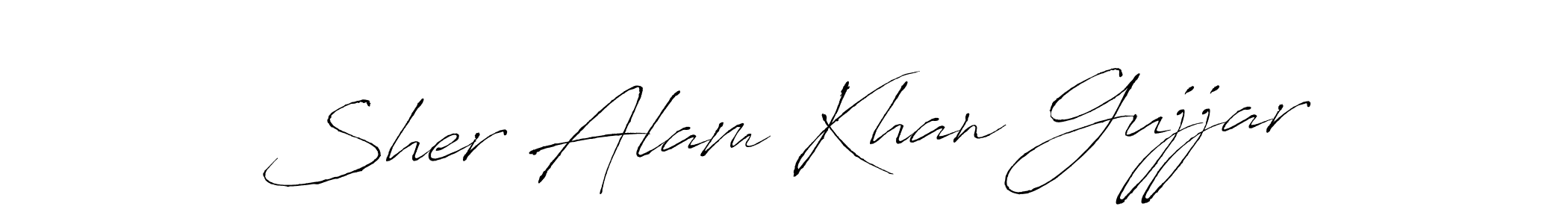 Similarly Antro_Vectra is the best handwritten signature design. Signature creator online .You can use it as an online autograph creator for name Sher Alam Khan Gujjar. Sher Alam Khan Gujjar signature style 6 images and pictures png