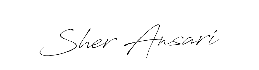Sher Ansari stylish signature style. Best Handwritten Sign (Antro_Vectra) for my name. Handwritten Signature Collection Ideas for my name Sher Ansari. Sher Ansari signature style 6 images and pictures png