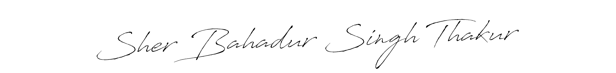 Create a beautiful signature design for name Sher Bahadur Singh Thakur. With this signature (Antro_Vectra) fonts, you can make a handwritten signature for free. Sher Bahadur Singh Thakur signature style 6 images and pictures png