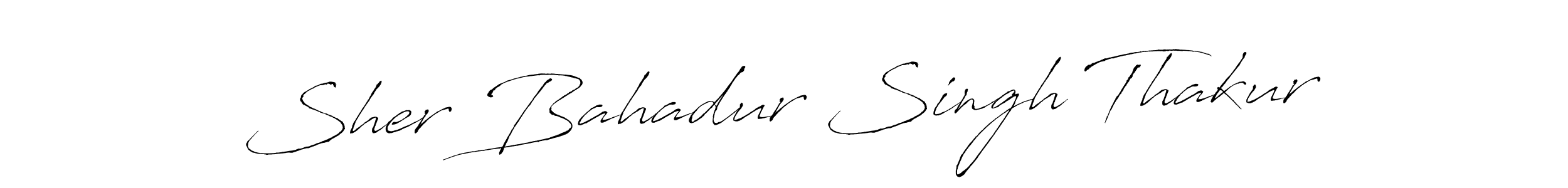 Sher Bahadur Singh Thakur stylish signature style. Best Handwritten Sign (Antro_Vectra) for my name. Handwritten Signature Collection Ideas for my name Sher Bahadur Singh Thakur. Sher Bahadur Singh Thakur signature style 6 images and pictures png