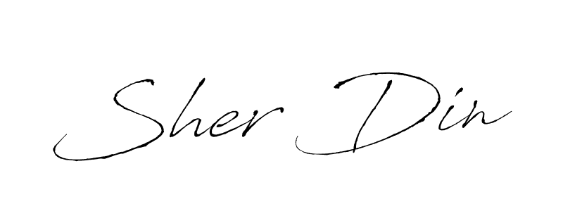 The best way (Antro_Vectra) to make a short signature is to pick only two or three words in your name. The name Sher Din include a total of six letters. For converting this name. Sher Din signature style 6 images and pictures png