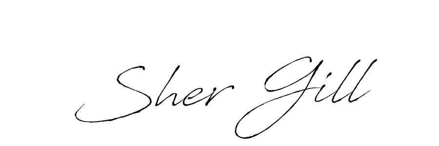Similarly Antro_Vectra is the best handwritten signature design. Signature creator online .You can use it as an online autograph creator for name Sher Gill. Sher Gill signature style 6 images and pictures png