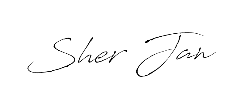 How to make Sher Jan name signature. Use Antro_Vectra style for creating short signs online. This is the latest handwritten sign. Sher Jan signature style 6 images and pictures png