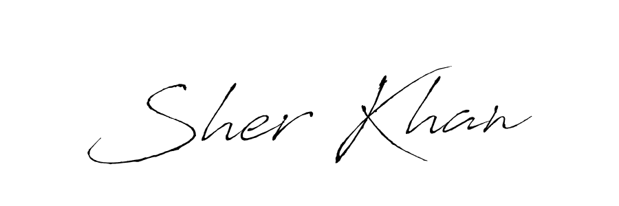 Design your own signature with our free online signature maker. With this signature software, you can create a handwritten (Antro_Vectra) signature for name Sher Khan. Sher Khan signature style 6 images and pictures png