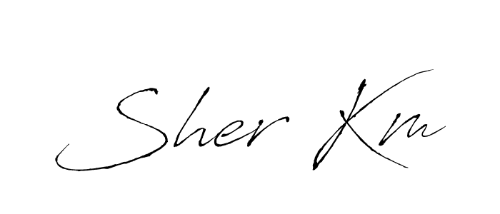 Use a signature maker to create a handwritten signature online. With this signature software, you can design (Antro_Vectra) your own signature for name Sher Km. Sher Km signature style 6 images and pictures png