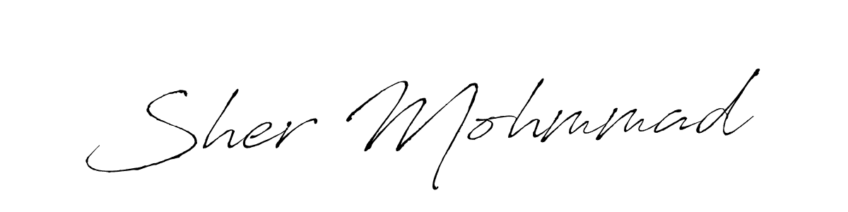Sher Mohmmad stylish signature style. Best Handwritten Sign (Antro_Vectra) for my name. Handwritten Signature Collection Ideas for my name Sher Mohmmad. Sher Mohmmad signature style 6 images and pictures png