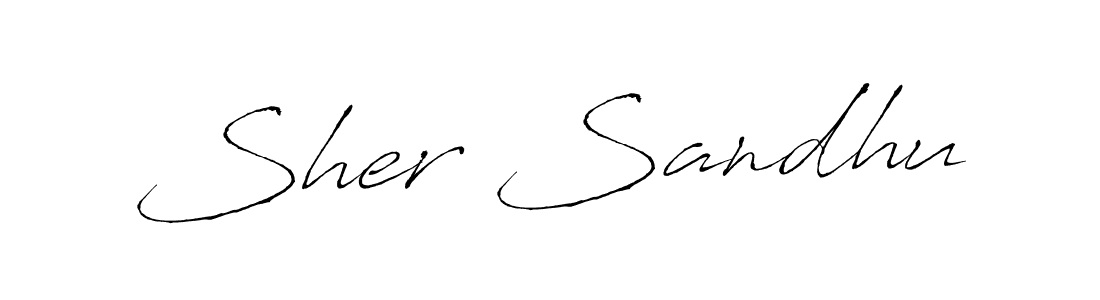 Design your own signature with our free online signature maker. With this signature software, you can create a handwritten (Antro_Vectra) signature for name Sher Sandhu. Sher Sandhu signature style 6 images and pictures png