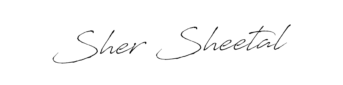 Make a beautiful signature design for name Sher Sheetal. With this signature (Antro_Vectra) style, you can create a handwritten signature for free. Sher Sheetal signature style 6 images and pictures png