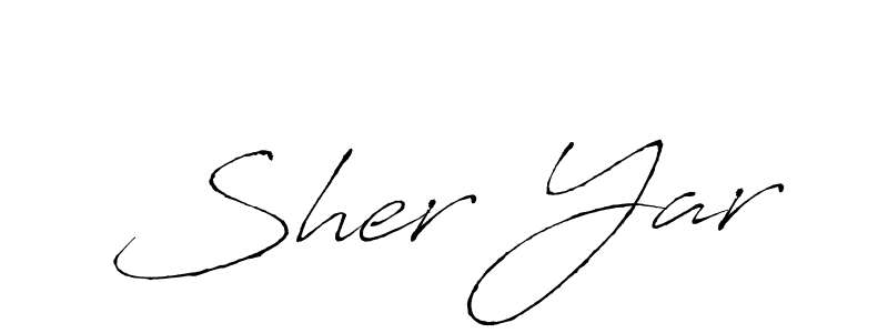 Sher Yar stylish signature style. Best Handwritten Sign (Antro_Vectra) for my name. Handwritten Signature Collection Ideas for my name Sher Yar. Sher Yar signature style 6 images and pictures png