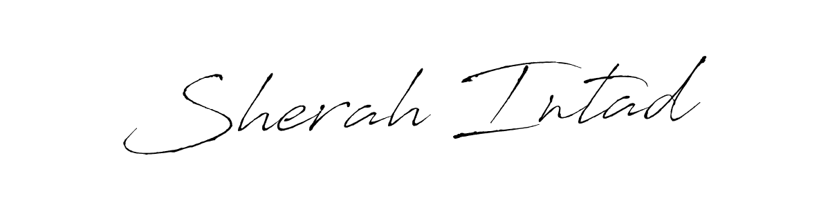 How to make Sherah Intad name signature. Use Antro_Vectra style for creating short signs online. This is the latest handwritten sign. Sherah Intad signature style 6 images and pictures png