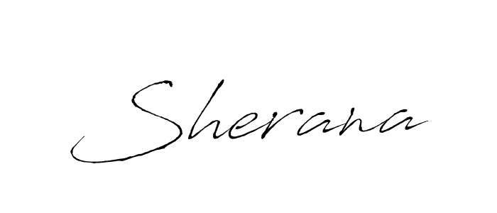 Design your own signature with our free online signature maker. With this signature software, you can create a handwritten (Antro_Vectra) signature for name Sherana. Sherana signature style 6 images and pictures png