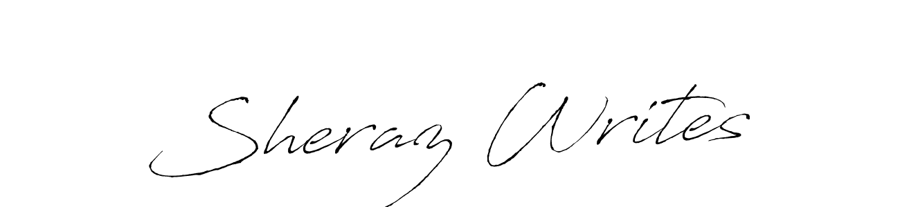 How to make Sheraz Writes name signature. Use Antro_Vectra style for creating short signs online. This is the latest handwritten sign. Sheraz Writes signature style 6 images and pictures png