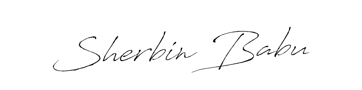 Sherbin Babu stylish signature style. Best Handwritten Sign (Antro_Vectra) for my name. Handwritten Signature Collection Ideas for my name Sherbin Babu. Sherbin Babu signature style 6 images and pictures png