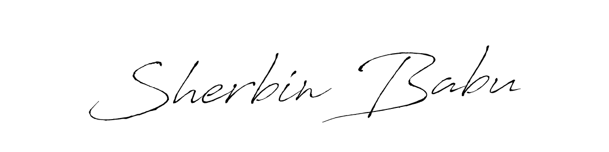 Antro_Vectra is a professional signature style that is perfect for those who want to add a touch of class to their signature. It is also a great choice for those who want to make their signature more unique. Get Sherbin Babu name to fancy signature for free. Sherbin Babu signature style 6 images and pictures png
