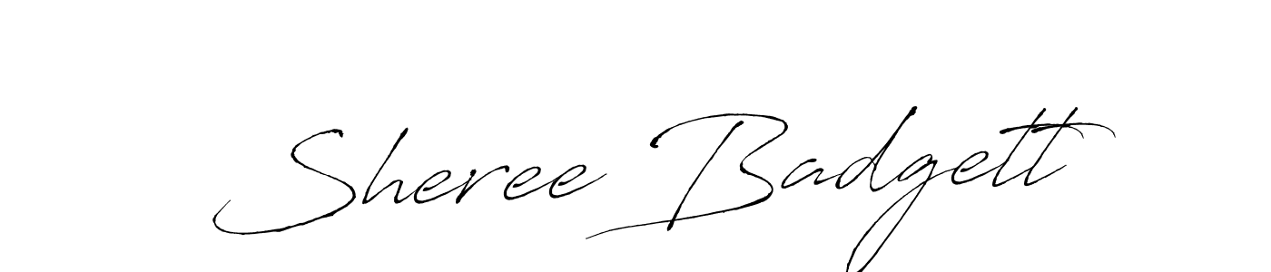 How to make Sheree Badgett signature? Antro_Vectra is a professional autograph style. Create handwritten signature for Sheree Badgett name. Sheree Badgett signature style 6 images and pictures png