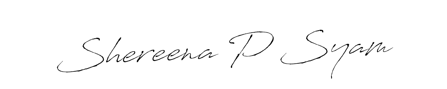Also we have Shereena P Syam name is the best signature style. Create professional handwritten signature collection using Antro_Vectra autograph style. Shereena P Syam signature style 6 images and pictures png