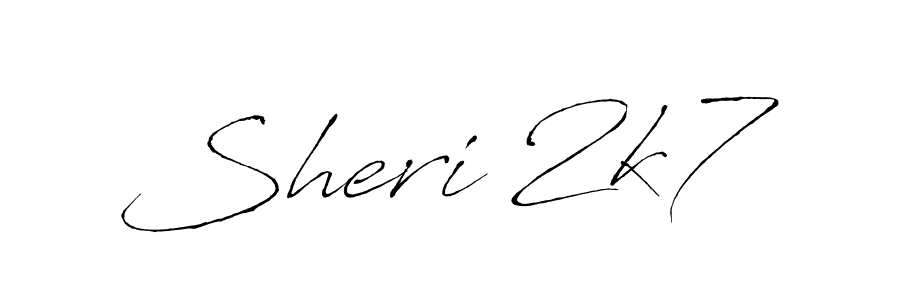 Similarly Antro_Vectra is the best handwritten signature design. Signature creator online .You can use it as an online autograph creator for name Sheri 2k7. Sheri 2k7 signature style 6 images and pictures png