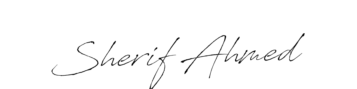 Sherif Ahmed stylish signature style. Best Handwritten Sign (Antro_Vectra) for my name. Handwritten Signature Collection Ideas for my name Sherif Ahmed. Sherif Ahmed signature style 6 images and pictures png