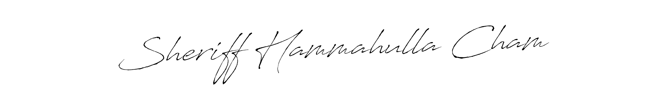 Make a beautiful signature design for name Sheriff Hammahulla Cham. With this signature (Antro_Vectra) style, you can create a handwritten signature for free. Sheriff Hammahulla Cham signature style 6 images and pictures png