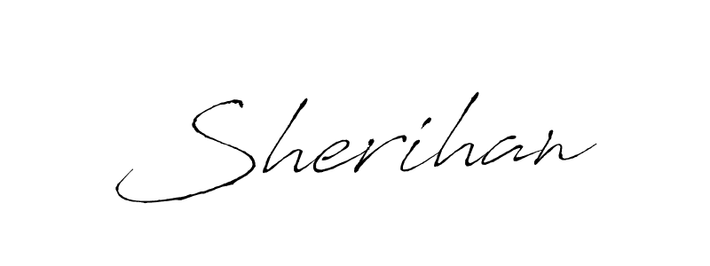 Design your own signature with our free online signature maker. With this signature software, you can create a handwritten (Antro_Vectra) signature for name Sherihan. Sherihan signature style 6 images and pictures png
