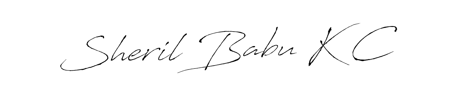 Also we have Sheril Babu K C name is the best signature style. Create professional handwritten signature collection using Antro_Vectra autograph style. Sheril Babu K C signature style 6 images and pictures png