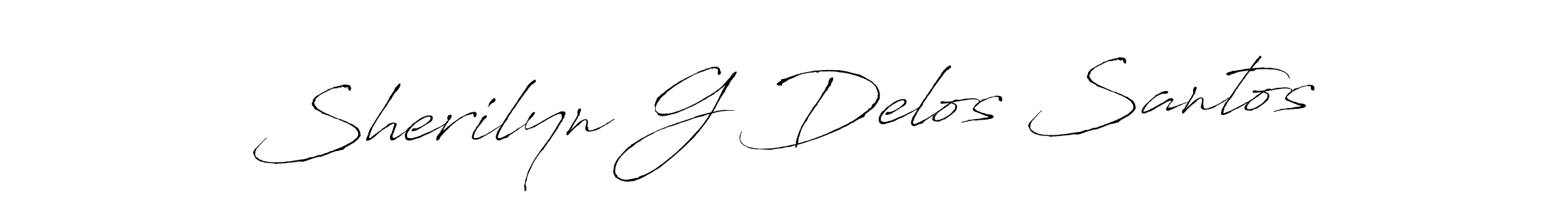 Design your own signature with our free online signature maker. With this signature software, you can create a handwritten (Antro_Vectra) signature for name Sherilyn G Delos Santos. Sherilyn G Delos Santos signature style 6 images and pictures png
