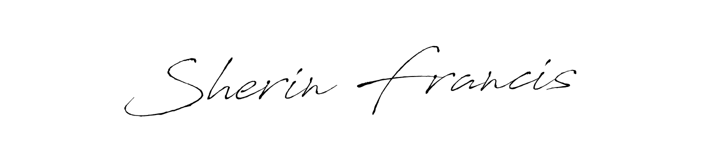 How to make Sherin Francis name signature. Use Antro_Vectra style for creating short signs online. This is the latest handwritten sign. Sherin Francis signature style 6 images and pictures png