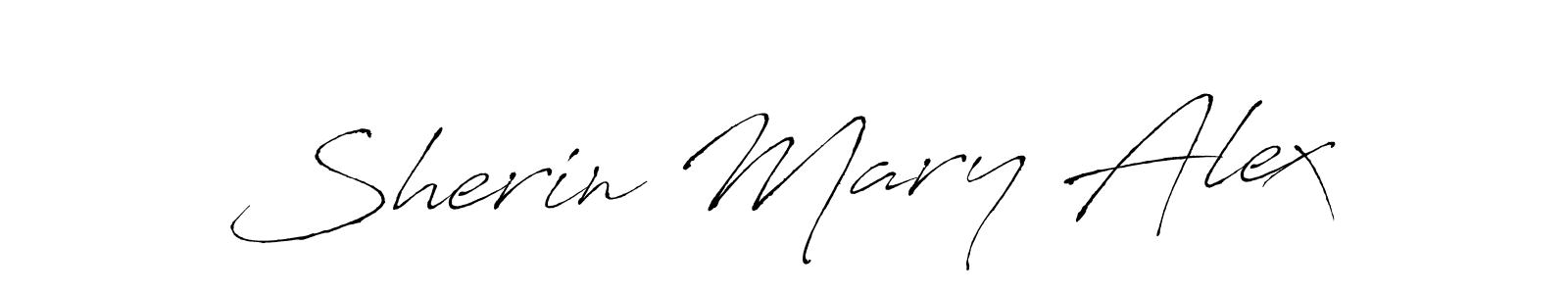 How to make Sherin Mary Alex name signature. Use Antro_Vectra style for creating short signs online. This is the latest handwritten sign. Sherin Mary Alex signature style 6 images and pictures png