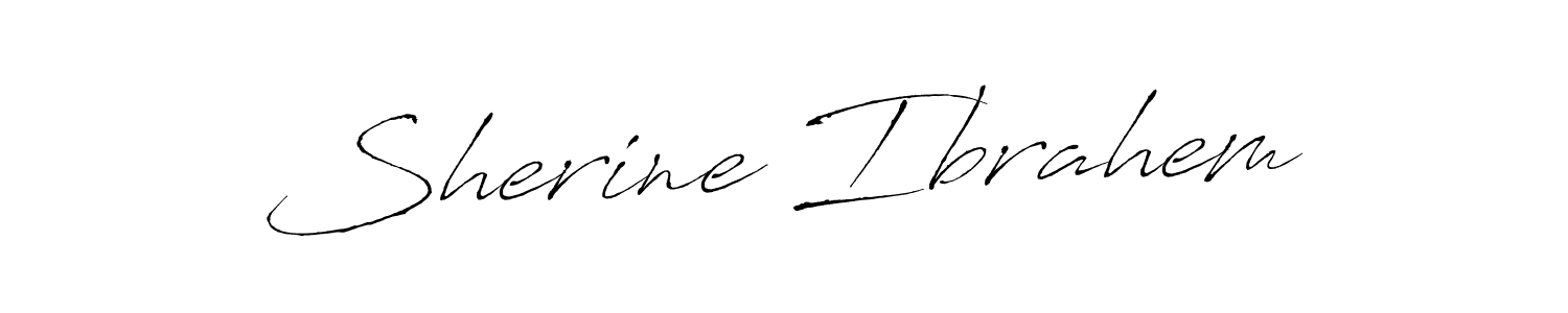 How to make Sherine Ibrahem name signature. Use Antro_Vectra style for creating short signs online. This is the latest handwritten sign. Sherine Ibrahem signature style 6 images and pictures png