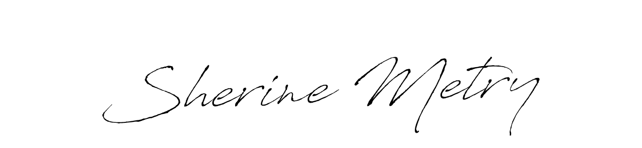 Make a beautiful signature design for name Sherine Metry. With this signature (Antro_Vectra) style, you can create a handwritten signature for free. Sherine Metry signature style 6 images and pictures png