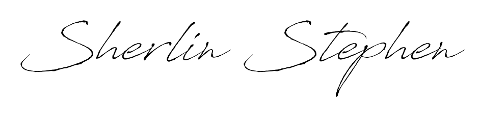 Make a beautiful signature design for name Sherlin Stephen. With this signature (Antro_Vectra) style, you can create a handwritten signature for free. Sherlin Stephen signature style 6 images and pictures png