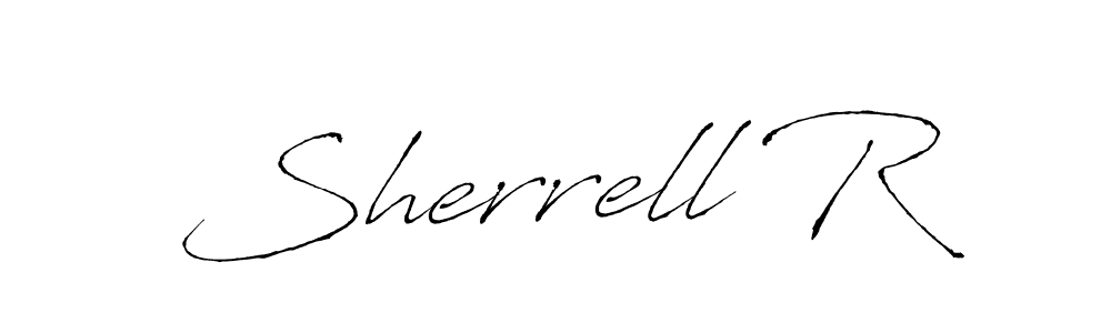Sherrell R stylish signature style. Best Handwritten Sign (Antro_Vectra) for my name. Handwritten Signature Collection Ideas for my name Sherrell R. Sherrell R signature style 6 images and pictures png