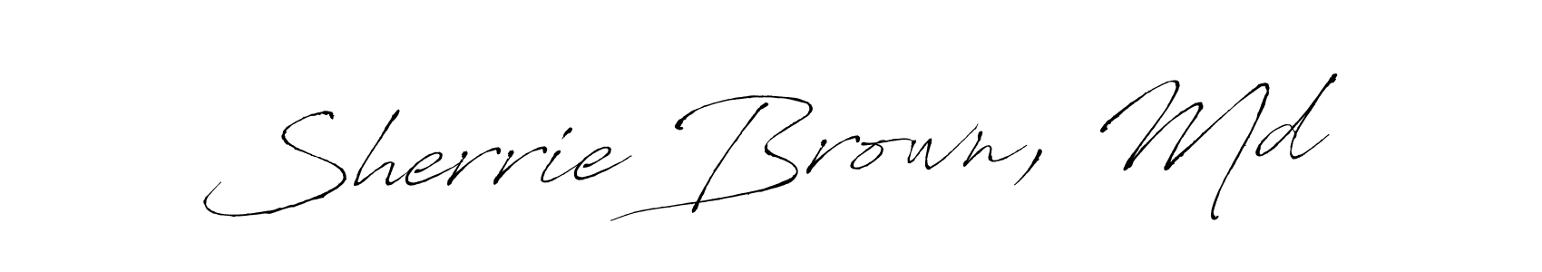 Antro_Vectra is a professional signature style that is perfect for those who want to add a touch of class to their signature. It is also a great choice for those who want to make their signature more unique. Get Sherrie Brown, Md name to fancy signature for free. Sherrie Brown, Md signature style 6 images and pictures png