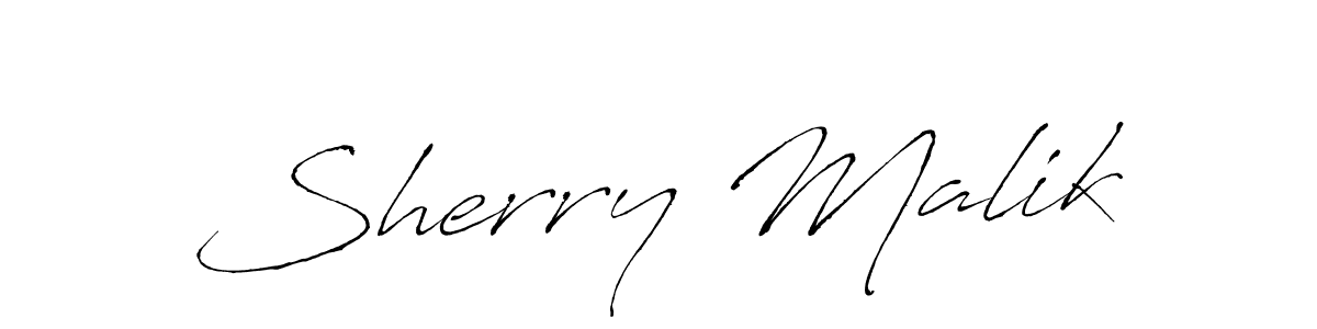Design your own signature with our free online signature maker. With this signature software, you can create a handwritten (Antro_Vectra) signature for name Sherry Malik. Sherry Malik signature style 6 images and pictures png